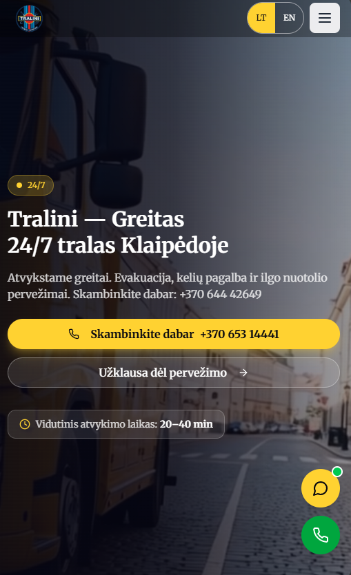 Tralo paslaugų svetainė